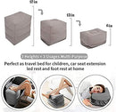 PEACESUN Inflatable Travel Foot Rest Pillow, Kids Airplane Bed, Adjustable 3 Layers Height Leg Rest Pillow, Adults Travel Essentials Great for Airplane, Office, Home, Trains, Cars ﹙Includes Giveaway﹚