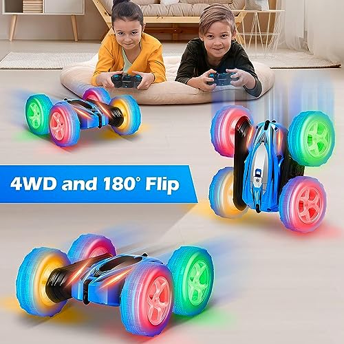 Remote Control Car RC Cars -TEKXDD Drift High Speed Off Road Stunt Truck, Race Toy with 2 Rechargeable Batteries, 4 Wheel Drive, Cool Birthday Gifts for Boys Ages 6+ Year Old Kids Toys