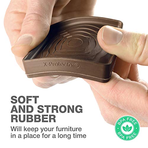 Furniture Cups X-PROTECTOR – Caster Cups 4 PCS – Premium Furniture Coasters – Ideal Bed Stoppers – Non Skid Furniture Pads with a Perfect Design – 50 mm Rubber Furniture Pads - Protect Any Flooring!