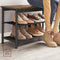 VASAGLE Shoe Bench, Shoe Rack Bench for Entryway, with 2 Fabric Storage Shelves, Holds 6-8 Pairs, Rustic Brown and Black ULHS100B01