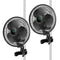 VIVOSUN AeroWave A6 Grow Tent Clip Fan, Patented Portable Auto Oscillating Fan 6" with 2-Speed, Strong Airflow but Low Noise, and Fully-Adjustable Tilt for Hydroponic Ventilation, Black, 2-Pack