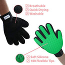 Zenify Pets Hair Grooming Glove Mitt for Deshedding Fur Removal from Pet Cats, Kittens, Rabbits, Guinea Pigs, Dogs, Puppies (Green (Right Handed))
