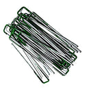 50x 6'' Garden Turf U Pins Metal Galvanised Pegs Staples Weed Artificial Grass Half Green