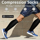 Medical Compression Socks for Men Women 20-30mmhg Plus Size S-10XL Extra Wide Calf Open Toe Graduated Support Knee-High Compression Stockings for Pregnant Travel Sports Swelling Circulation