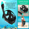 Zeeporte Dive Full Face Snorkel Mask, Snorkeling Gear for Adults Kids with Latest Dry Top Breathing System and Detachable Camera Mount, Foldable Mask with 180 Degree Panoramic View, Anti Leak&Fog