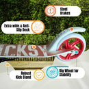 Kicksy - Kick Scooter for Kids Ages 8-12 & Scooter for Teens 12 Years and Up- Big Wheel Scooter for Stability-2 Wheel Scooter for Boys & Girls- Foldable Kick Scooter Adult-Up to 220 lbs Charleston