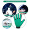 Pet Hair Remover Gloves, Enhance Pet Grooming Glove with 255 Tips, Deshedding Glove for Dog and Cat, 1 Pair Left & Right Gentle De-Shedding Glove Brush, Green