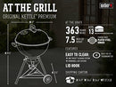 Weber Original Kettle Premium Charcoal Grill, 22-Inch, Copper