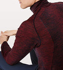 Lululemon Mens Metal Vent Tech 1/2 Zip Long Sleeve Shirt, Womens, Spicy Red/True Navy, Small
