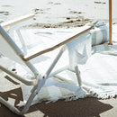 Business & Pleasure Co. Holiday Tommy Chairs - Set of 2 Reclining Backpack Beach Chairs - Antique White, 2-Pack