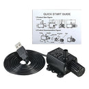 ZIEM Ultra-Quiet Mini USB DC5V 4.8W 300L/H Lift 300cm Brushless Water Pump Waterproof Submersible Fountain with Flow Adjustment Function