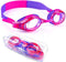 iToobe Swim Goggles, Anti-Fog Leak Proof Kids Swimming Goggles Flexible Nose Bridge Wide View Swim Glasses with Portable Case for Children Teens Girls (Age 3-14)