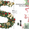 ZIFTY 9FT Christmas Decor Christmas Garland with 50LED String Lights Battery Timer Operated Pre-lit Greenery Pine Garland Xmas Mantle Garland for Fireplace Holiday Home Indoor Outdoor