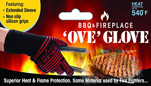BBQ Ove Glove - Superior Heat and Flame Protection - Extended Wrist for Additional Safety - Ideal for Outdoor Cooking, Grilling, Barbeque