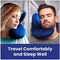 J-Pillow Travel Pillow Head Chin and Neck Support British Invention of The Year Travel and Neck Pillow for Airplanes Cars and Trains Machine Washable (Dark Blue)