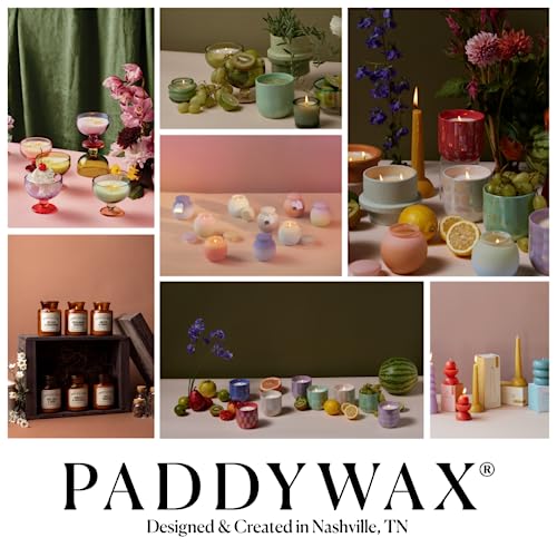 Paddywax Candles Hygge Collection Soy Wax Blend Candle in Ceramic Jar, 15-Ounce, Tobacco + Vanilla