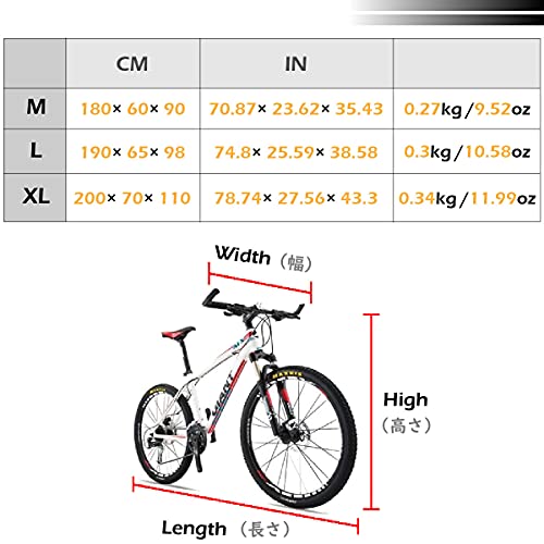 TRIWONDER Bike Cover Outdoor Waterproof Bicycle Covers Rain Sun UV Dust Wind Proof with Lock Hole for Mountain Road Electric Bike (Black & Silver, XL - 200 x 70 x 110 cm)