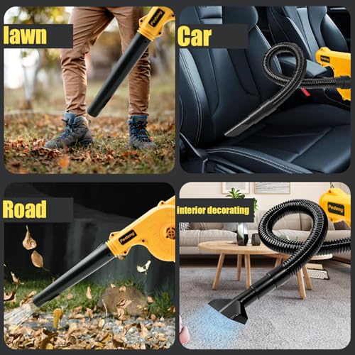 Cordless Leaf Blower for DEWALT 20V Max Battery,Electric Jobsite Air Blower,150CFM,Up to 180MPH,2-in-1 Handle Electric Blower and Vacuum Cleaner for Yard Cleaning/Snow Blowing(Battery Not Included)