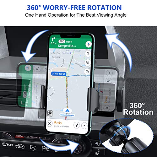 【Holder Expert Generation】 Miracase Car Phone Holder, Universal Mobile Phone Holder for Car, Air Vent Car Phone Mount Compatible with iPhone 14 Pro Max 13 12 11 XR Samsung Google and More, Black
