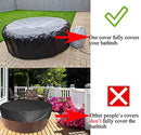 UCARE Hot Tub Cover Waterproof Outdoor Portable Round Inflatable Hot Tub Spa Cover Protector Bathtub Pool Garden Furniture Dust Covers (73×43in/ 185×110cm)