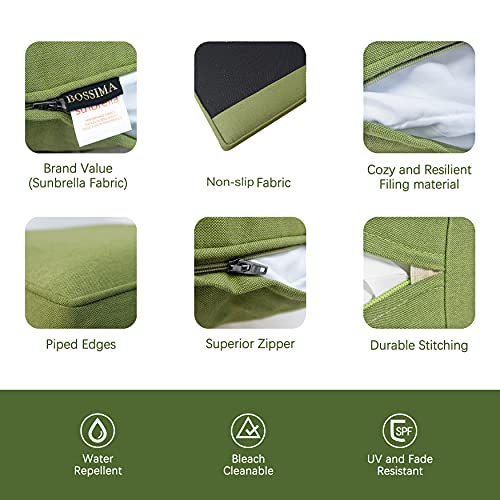 BOSSIMA Outdoor Patio Cushions Deep Seat Chair Cushions Sunbrella Furniture Cushions Burgundy