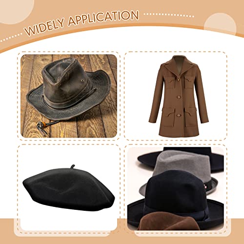 2 Pieces Hat Brush and Cleaning Sponge Set Horse Hair Wood Hat Brush Hat Clean Sponge Polish Felt Brushes Fedora Hat Cleaning Kit for Felt Hat Cowboy Hat Baseball Hat