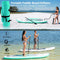 SereneLife Inflatable Stand Up Paddle Board (6 Inches Thick) with Premium SUP Accessories & Carry Bag | Wide Stance, Bottom Fin for Paddling, Surf Control, Non-Slip Deck | Youth & Adult Standing Boat