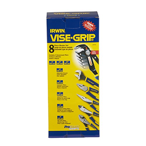 IRWIN VISE-GRIP GrooveLock Pliers Set, 8 Piece, 2078712