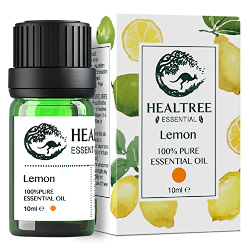 HEALTREE Lemon Essential Oil - Australian 100% Pure Lemon Oil for Hair & Skin Care Aromatherapy (10ml)