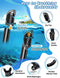 Zenoplige Mask Fins Snorkel Set Adults Men Women, Swim Goggles 180 Panoramic View Anti-Fog Anti-Leak Dry Top Snorkel and Dive Flippers Kit with Gear Bag for Snorkeling Swimming Scuba Diving Training