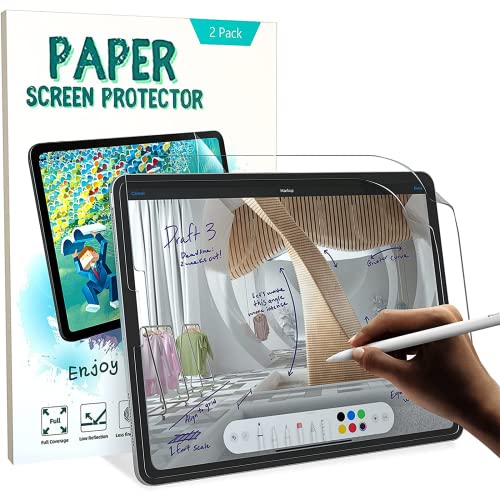 [2 Pack] Paper Screen Protector for iPad Pro 11/iPad Air 5/iPad Air 4 (2022/2020, 10.9 Inch), Absone Matte Screen Protector for iPad Air 5th 4th Generation/iPad Pro 11 inch All Models- Anti Glare