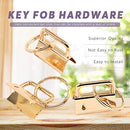 Swpeet 30Pcs Rose Gold 1 Inch Key Fob Hardware with Key Rings Sets, Perfect for Bag Wristlets with Fabric/Ribbon/Webbing/Embossed and Other Hand Craft - 25mm