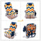 SunnyFeel Reclining Beach Chair Outdoor Folding Lounge Chairs for Adults 5 Position Adjustable with Cooler Bag and Cushioned Neck Rest Backpack Straps, Orange Wave