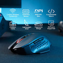 Redragon M656 Gainer Wireless Gaming Mouse, 4000 DPI 2.4Ghz Wireless Gamer Mouse w/ 5 DPI Levels, 7 Macro Buttons, Red LED Backlit & Pro Software/Drive Supported, for PC/Mac/Laptop