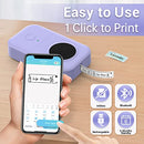 Label Maker - D30 Mini Bluetooth Label Maker Machine, Thermal Wireless Portable Label Printer, Small Sticker Printer Maker Machine for iOS & Android, Christmas Birthday Gift, Purple