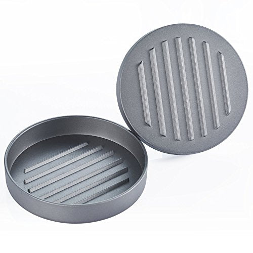 GWHOLE Burger Press with 100PCS Wax Papers Set Non-Stick Patty Maker Hamburger Press Mold Aluminum for BBQ Grill