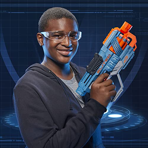 Hasbro Nerf Elite 2.0 - Commander RD-6 Blaster - Us Version - 12 Official Nerf Darts - 6-Dart Rotating Drum - Tactical Rails - Barrel And Stock Attachment Points - Toys For Kids - E9485 - Ages 8+, Multicolor