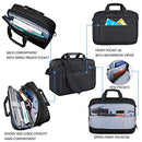 KROSER 18" Laptop Bag Expandable Laptop Briefcase Fits Up to 17.3 Inch Laptop Water-Repellent Shoulder Messenger Bag Computer Bag for Travel/Business/School/Men/Women-Black