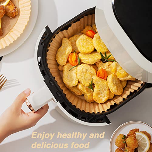 Ailifeer Air Fryer Disposable Paper Liner, Natural Baking Parchment Paper  Air fryer liners,Thickened Oil-Proof High Temperature,for Air