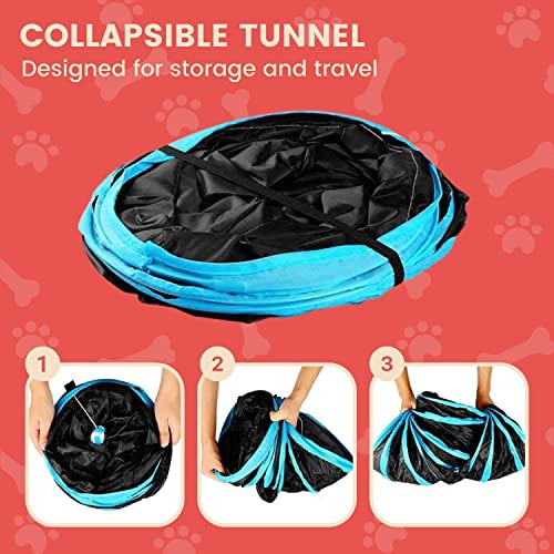 Floofi Cat Tunnel, Cat Tunnels for Indoor Cats, Kitty Toys, Cat Tube, Rabbit Tunnel, Dog Tunnel, Bunny Tunnel, Cat Play Tunnel, Cat Tunnel Toy, Cat Tubes and Tunnels (Red)