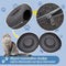 iDopick Cat Tunnel Bed,Detachable Felt Tunnel Cat Nest, Four Seasons Available Round Cat Condo and Cat Cave with Peek Hole, Semi-Closed Washable Interior Cat Play Tunnel for Dogs Cats