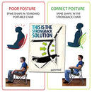 STRONGBACK Low Gravity Beach Chair with Built-in Lumbar Back Support, Heavy Duty Portable Folding Beach Chair for Adults, Black