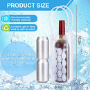 Ice Wine Bag Gel Wine Bottle Chill Cooler Portable Wine Bottle Chiller Cooler Wine Cooler Bag Champagne Wine Fridge Gel Cooling Holder Freestanding Carrier Chilling for Travel Beverage Beer (4 Pcs)