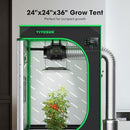 VIVOSUN 24"x24"x36" Mylar Hydroponic Grow Tent with Observation Window and Floor Tray for Indoor Plant Growing 2'x2'