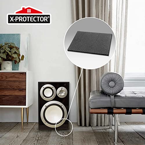 Non Slip Furniture Pads X-PROTECTOR – 4 PCS Furniture Grippers 4x5 for Appliances - Ideal Self-Adhesive Rubber Feet for Furniture Feet – Non Skid Furniture Pads Floor Protectors!