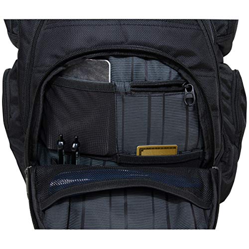 KENNETH COLE 5708145 Cole Reaction Pack-of-All-Trades' Multi-Pocket 17.0” Laptop & Tablet Business Travel Backpack, Black, One Size