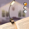 Book Light Rechargeable for Reading in Bed, Gritin 9 LED Reading Light Book Lamp with Power Indicator, 3 Eye -Protecting Modes- Stepless Dimming, Long Battery Life, 360° Flexible Clip-on Book Light
