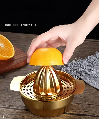 Lemon Juicer Stainless Steel Lemon Squeezer Manual Juicers (Gold)