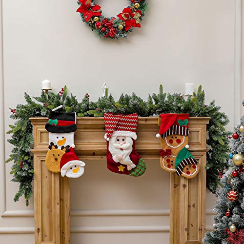 Zhenrui 9 Foot Lighted Christmas Garland, Battery Operated Garland for Christmas Decoration, Pre-lit Xmas Garland with Timer and Waterproof Battery Case, Perfect for Outdoor Use