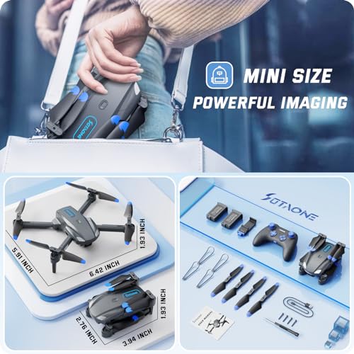 SOTAONE S350 Drone with Camera for Adults, Mini Drones for Kids with 1080P HD FPV Live Video, Remote Control Helicopter Toys Gifts for Boys Girls, Altitude Hold, One Key Start, 2 Batteries, Carry Case